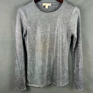 Michael Kors Women’s  Silver Metallic Top Small